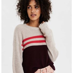 AE Striped Crew Neck Sweater!
